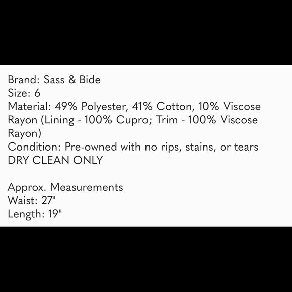 Sass & Bide Talking Voices Fringe Mini Skirt Size 6 - Picture 9 of 9